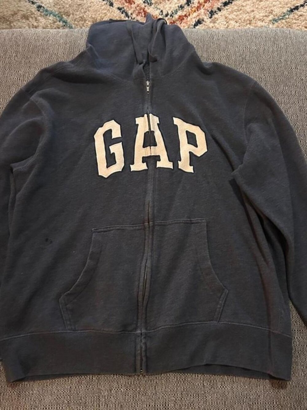 Women's Navy and Blue Hoodie